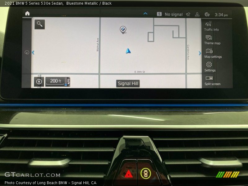 Bluestone Metallic / Black 2021 BMW 5 Series 530e Sedan