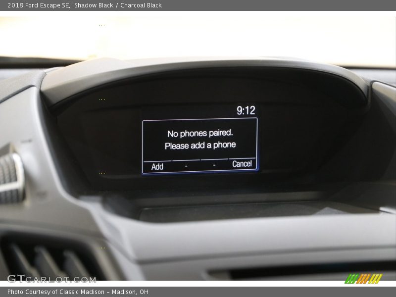 Shadow Black / Charcoal Black 2018 Ford Escape SE