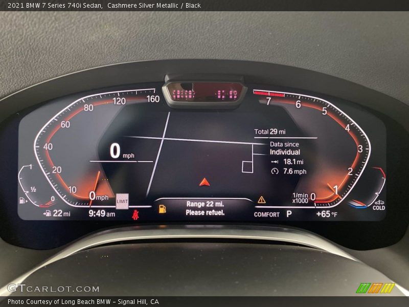 Cashmere Silver Metallic / Black 2021 BMW 7 Series 740i Sedan