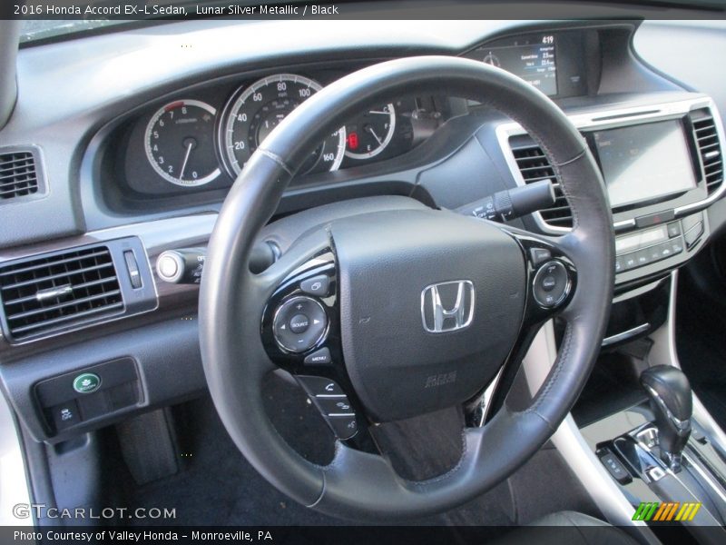 Lunar Silver Metallic / Black 2016 Honda Accord EX-L Sedan