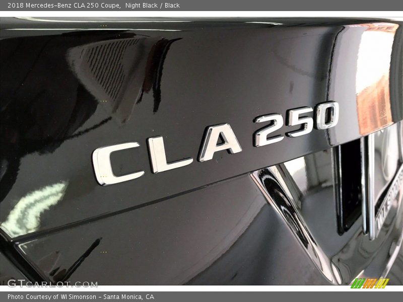 Night Black / Black 2018 Mercedes-Benz CLA 250 Coupe