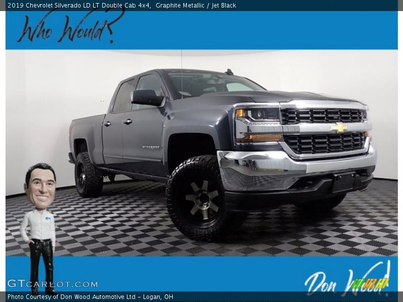 Graphite Metallic / Jet Black 2019 Chevrolet Silverado LD LT Double Cab 4x4