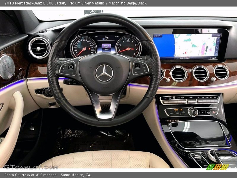 Iridium Silver Metallic / Macchiato Beige/Black 2018 Mercedes-Benz E 300 Sedan