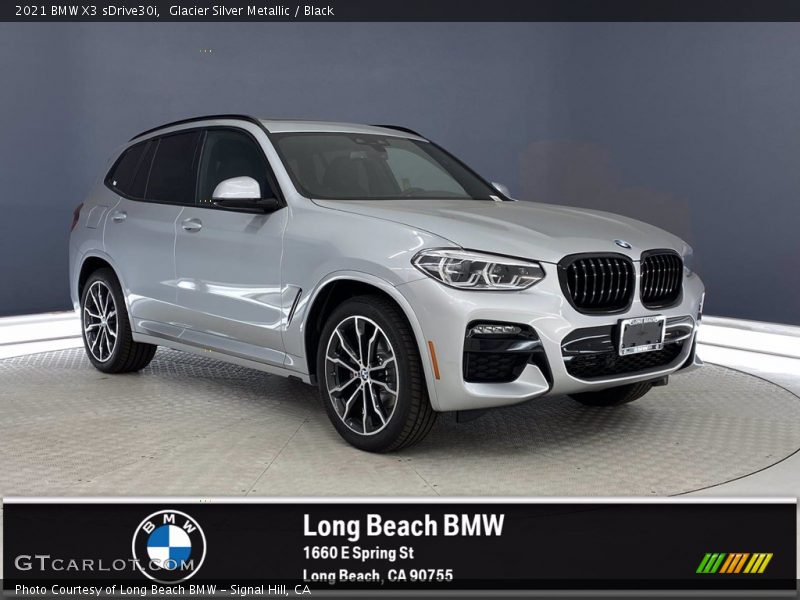Glacier Silver Metallic / Black 2021 BMW X3 sDrive30i