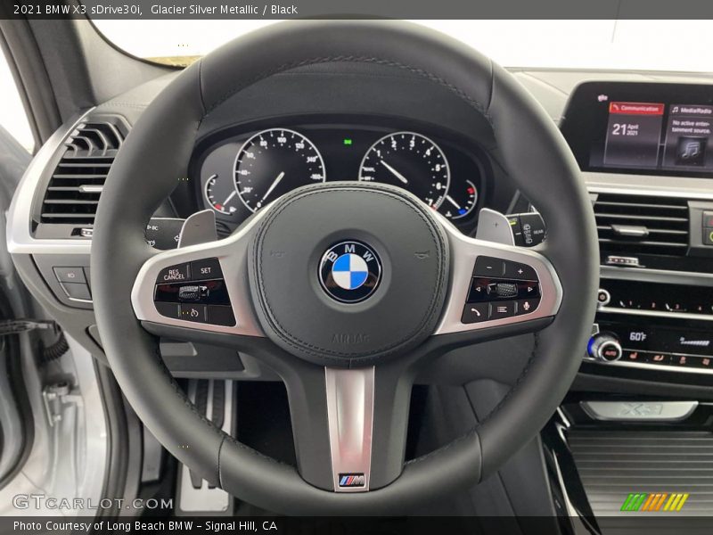 Glacier Silver Metallic / Black 2021 BMW X3 sDrive30i