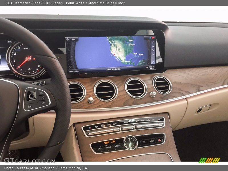 Polar White / Macchiato Beige/Black 2018 Mercedes-Benz E 300 Sedan