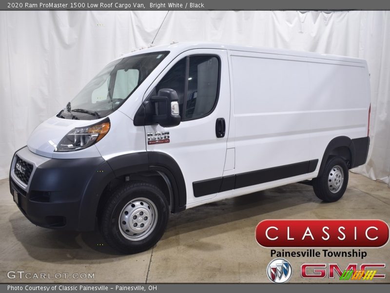 Bright White / Black 2020 Ram ProMaster 1500 Low Roof Cargo Van