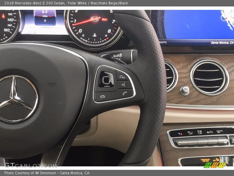 Polar White / Macchiato Beige/Black 2018 Mercedes-Benz E 300 Sedan