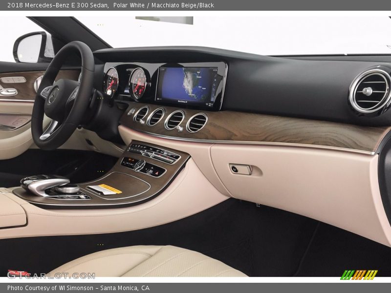 Polar White / Macchiato Beige/Black 2018 Mercedes-Benz E 300 Sedan