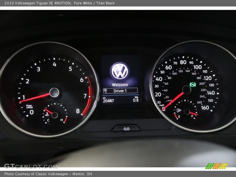Pure White / Titan Black 2019 Volkswagen Tiguan SE 4MOTION