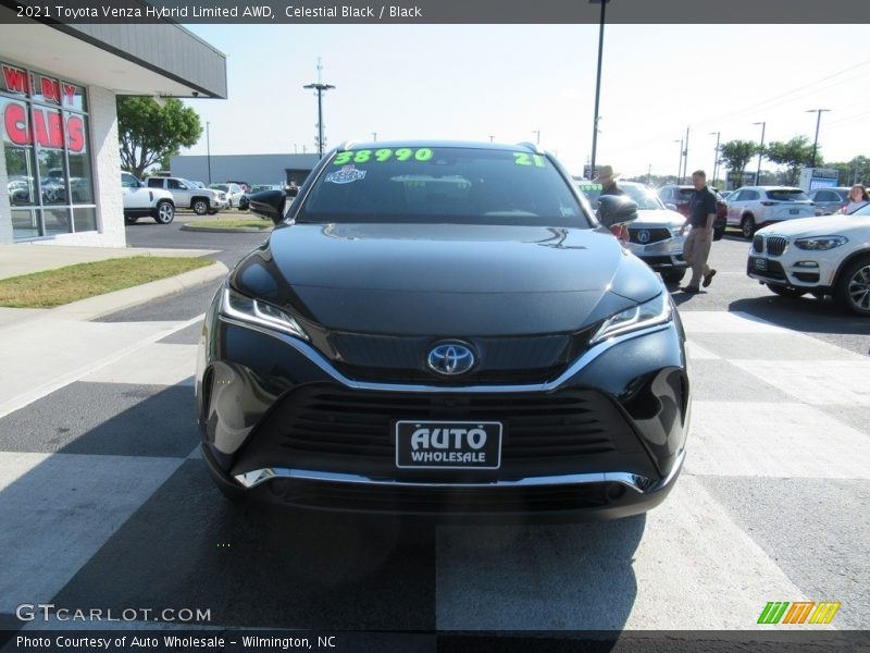 Celestial Black / Black 2021 Toyota Venza Hybrid Limited AWD