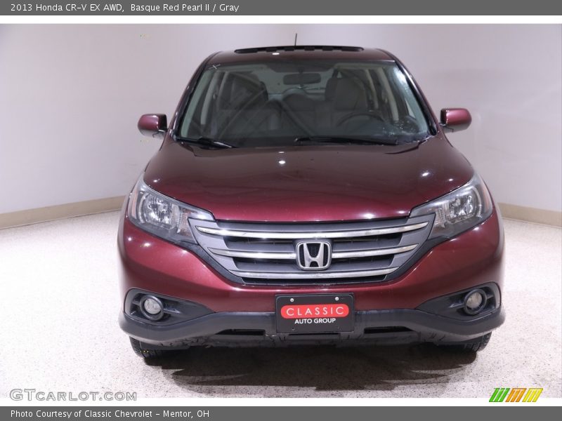 Basque Red Pearl II / Gray 2013 Honda CR-V EX AWD