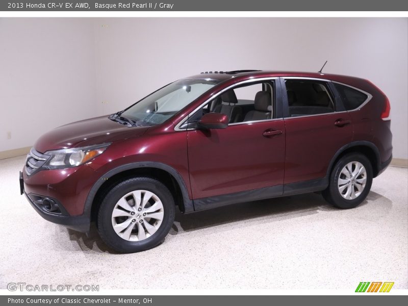 Basque Red Pearl II / Gray 2013 Honda CR-V EX AWD