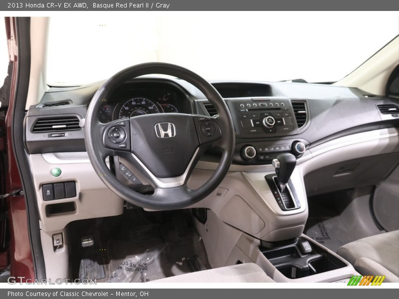 Basque Red Pearl II / Gray 2013 Honda CR-V EX AWD