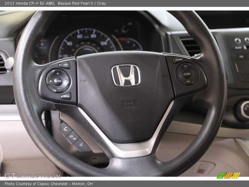 Basque Red Pearl II / Gray 2013 Honda CR-V EX AWD