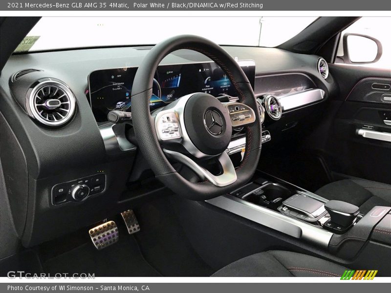 Polar White / Black/DINAMICA w/Red Stitching 2021 Mercedes-Benz GLB AMG 35 4Matic