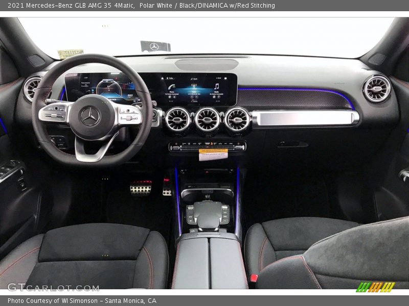 Polar White / Black/DINAMICA w/Red Stitching 2021 Mercedes-Benz GLB AMG 35 4Matic