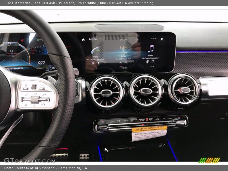 Polar White / Black/DINAMICA w/Red Stitching 2021 Mercedes-Benz GLB AMG 35 4Matic