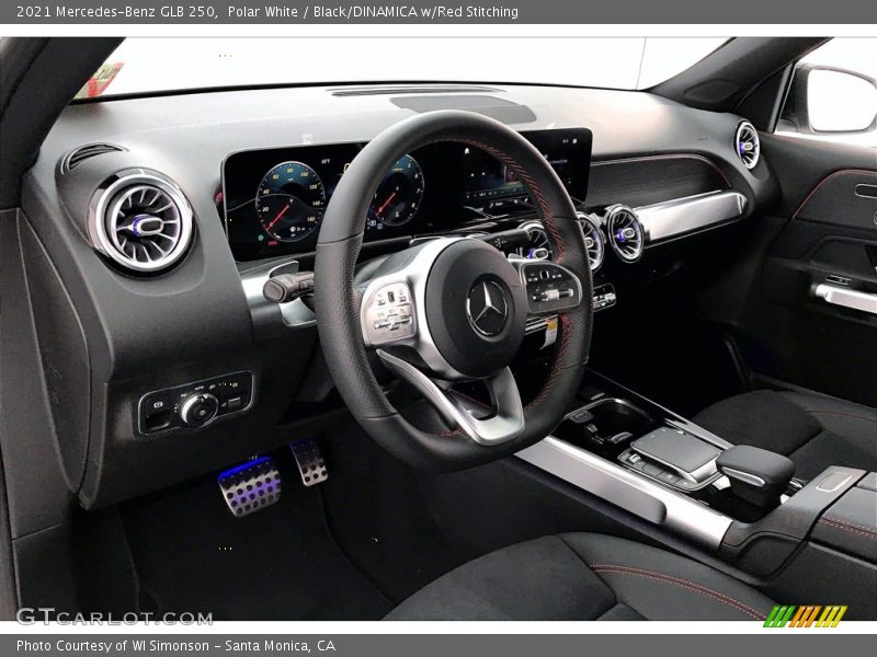 Polar White / Black/DINAMICA w/Red Stitching 2021 Mercedes-Benz GLB 250