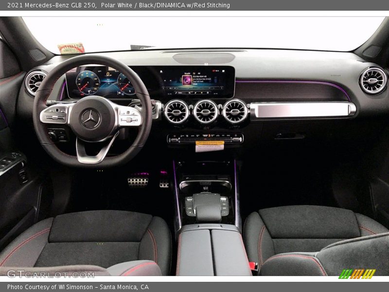 Polar White / Black/DINAMICA w/Red Stitching 2021 Mercedes-Benz GLB 250