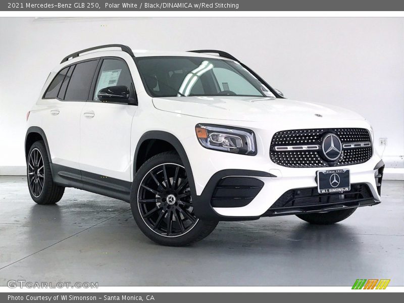 Polar White / Black/DINAMICA w/Red Stitching 2021 Mercedes-Benz GLB 250