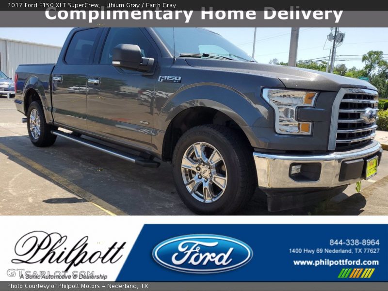 Lithium Gray / Earth Gray 2017 Ford F150 XLT SuperCrew