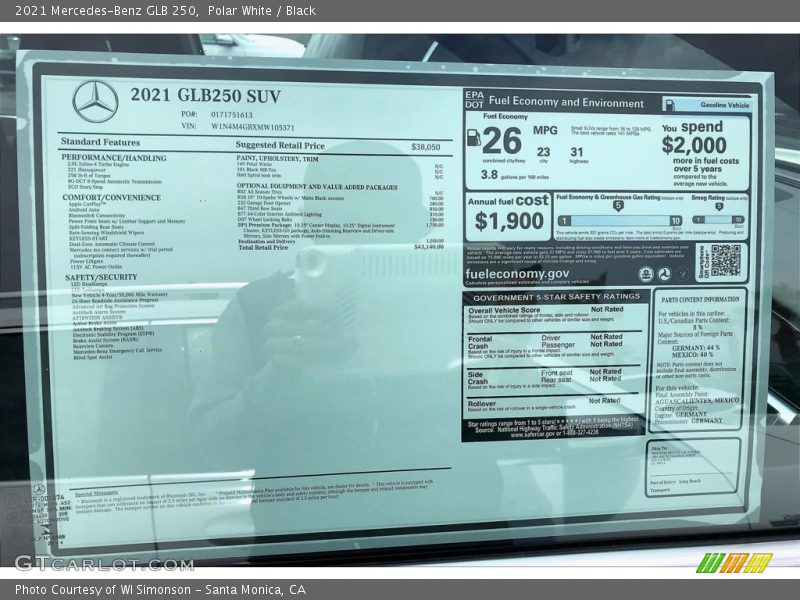 Polar White / Black 2021 Mercedes-Benz GLB 250