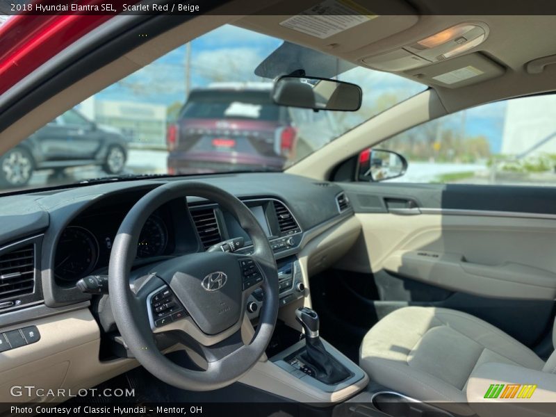 Scarlet Red / Beige 2018 Hyundai Elantra SEL