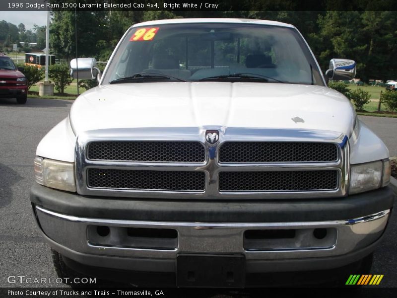 Bright White / Gray 1996 Dodge Ram 1500 Laramie Extended Cab 4x4