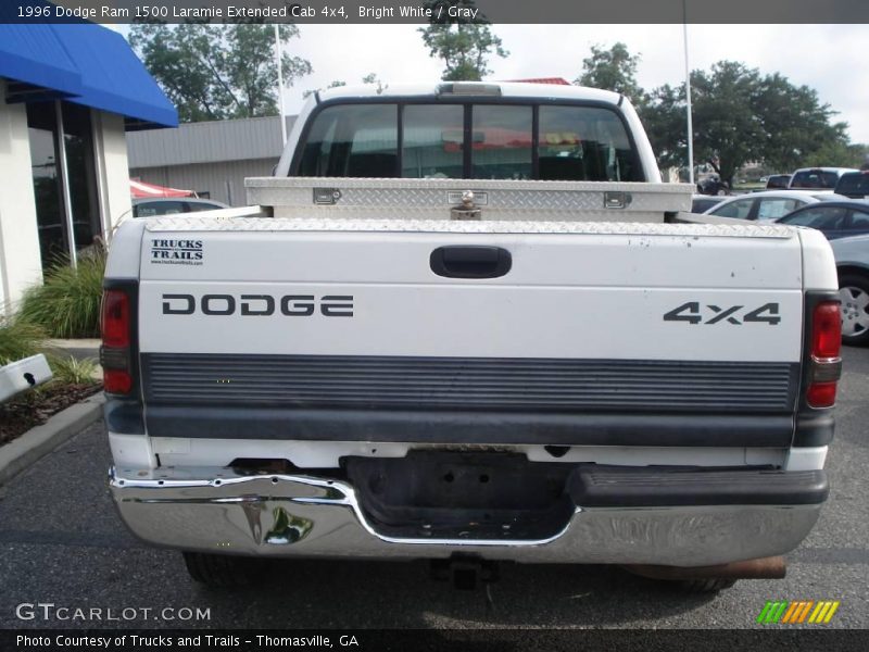 Bright White / Gray 1996 Dodge Ram 1500 Laramie Extended Cab 4x4
