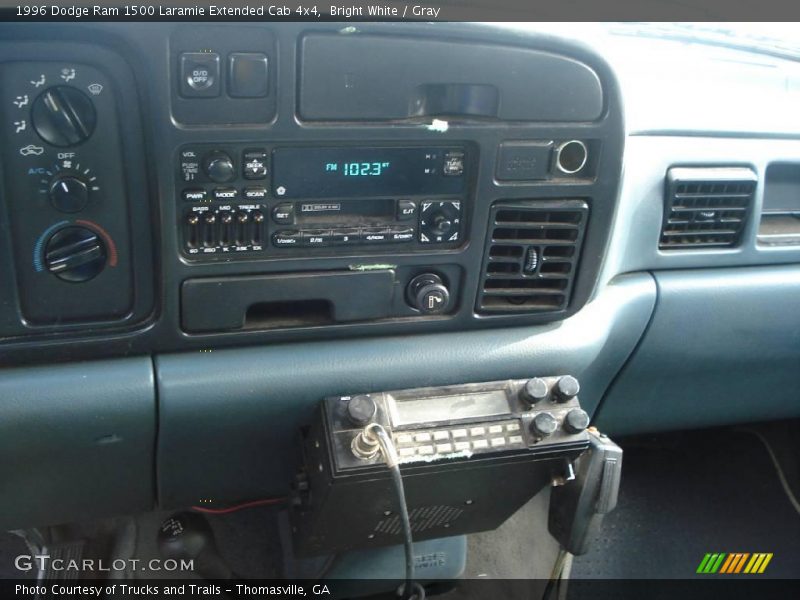 Bright White / Gray 1996 Dodge Ram 1500 Laramie Extended Cab 4x4