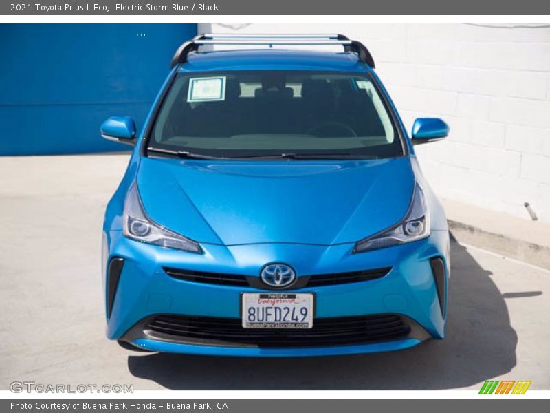 Electric Storm Blue / Black 2021 Toyota Prius L Eco