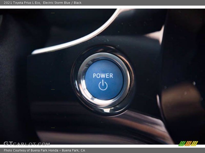 Electric Storm Blue / Black 2021 Toyota Prius L Eco