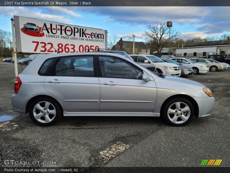 Silver / Black 2007 Kia Spectra Spectra5 SX Wagon