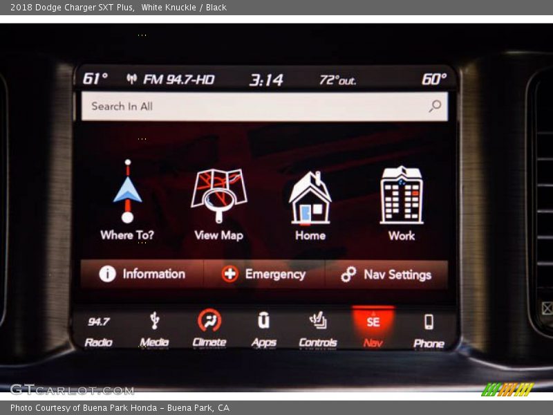 White Knuckle / Black 2018 Dodge Charger SXT Plus