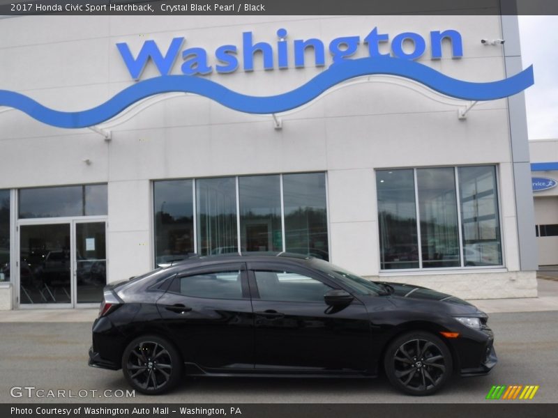 Crystal Black Pearl / Black 2017 Honda Civic Sport Hatchback