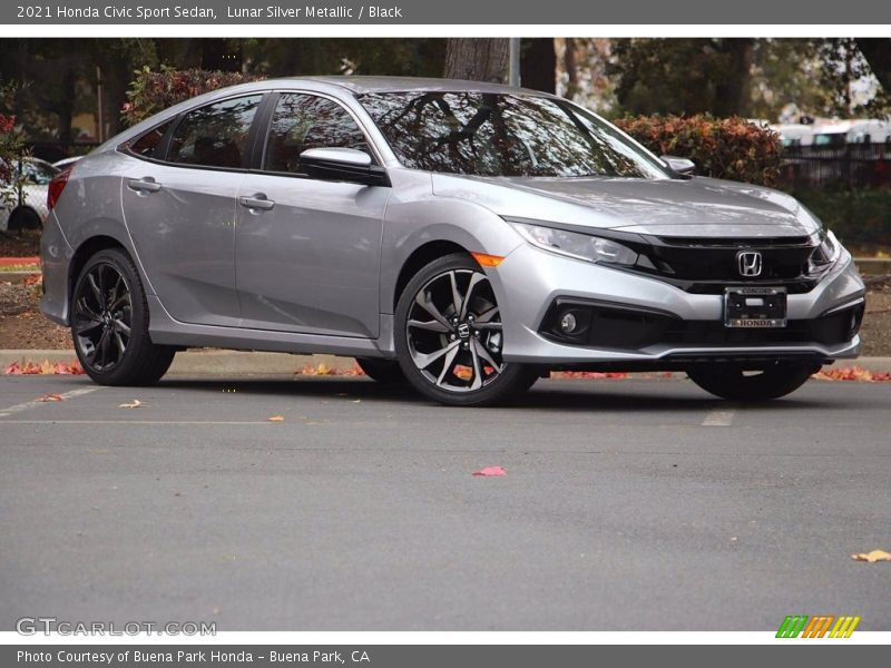 Front 3/4 View of 2021 Civic Sport Sedan