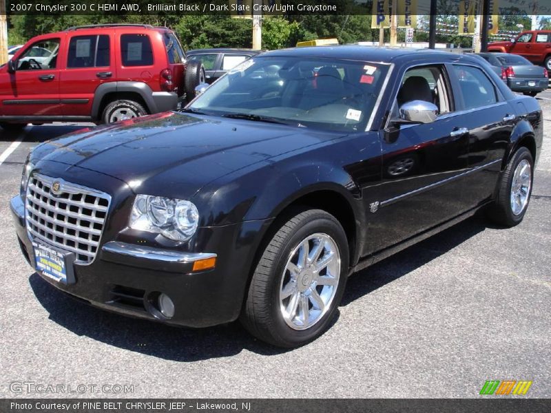 Brilliant Black / Dark Slate Gray/Light Graystone 2007 Chrysler 300 C HEMI AWD