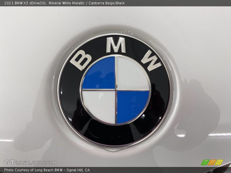 Mineral White Metallic / Canberra Beige/Black 2021 BMW X3 sDrive30i