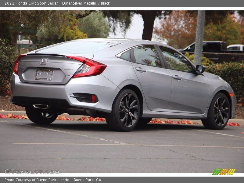 Lunar Silver Metallic / Black 2021 Honda Civic Sport Sedan