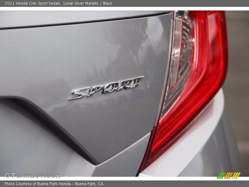 Lunar Silver Metallic / Black 2021 Honda Civic Sport Sedan