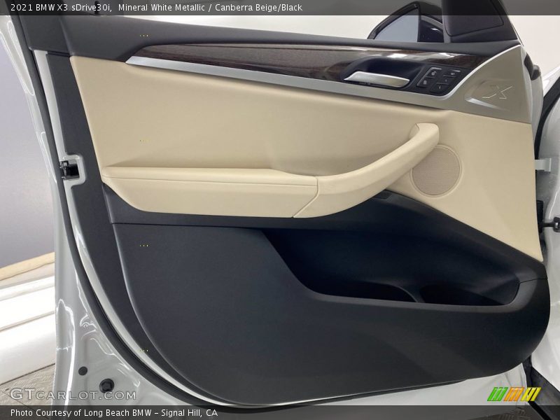 Mineral White Metallic / Canberra Beige/Black 2021 BMW X3 sDrive30i