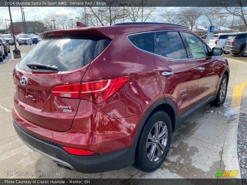 Serrano Red / Beige 2014 Hyundai Santa Fe Sport AWD