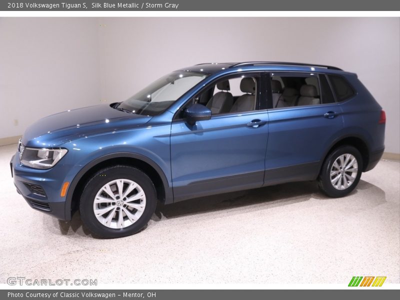 Silk Blue Metallic / Storm Gray 2018 Volkswagen Tiguan S