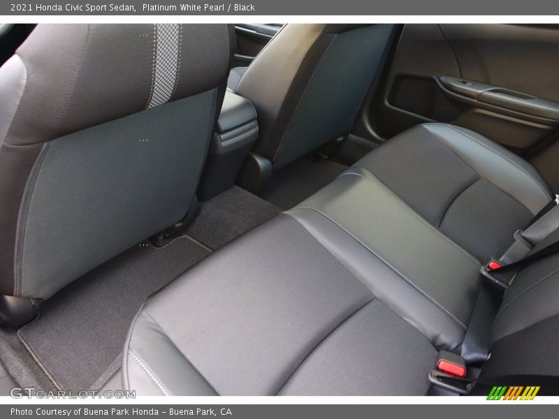 Platinum White Pearl / Black 2021 Honda Civic Sport Sedan