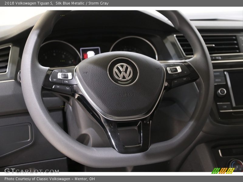 Silk Blue Metallic / Storm Gray 2018 Volkswagen Tiguan S