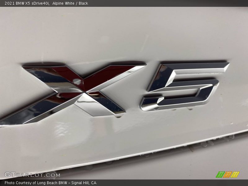 Alpine White / Black 2021 BMW X5 sDrive40i