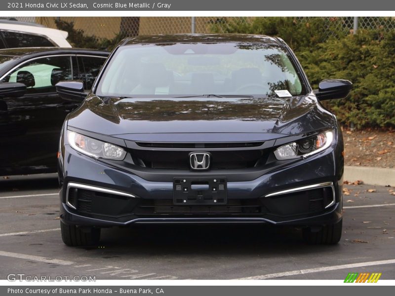 Cosmic Blue Metallic / Gray 2021 Honda Civic LX Sedan