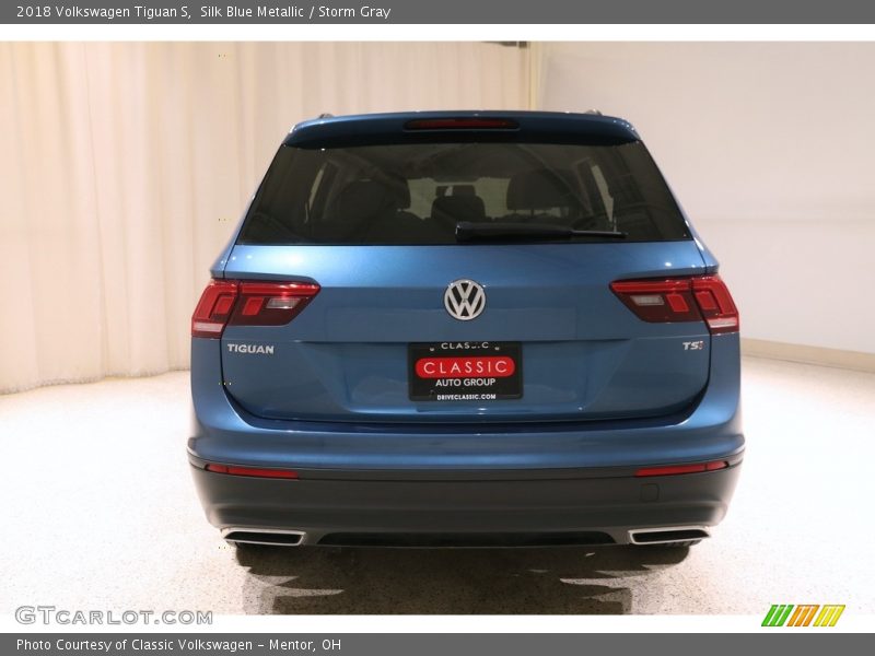Silk Blue Metallic / Storm Gray 2018 Volkswagen Tiguan S