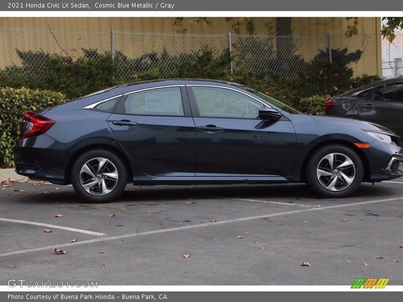 Cosmic Blue Metallic / Gray 2021 Honda Civic LX Sedan